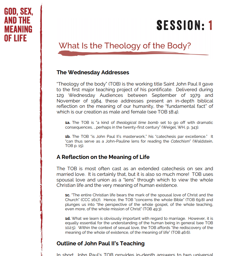 God Sex And The Meaning Of Life Christopher Wests Introductory Course On John Paul Iis